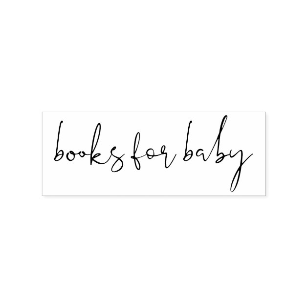 Signature Script Lettering Books for baby Rubber Stamp