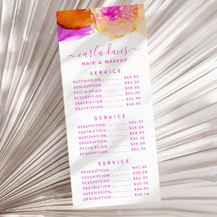 Signature Script Pink Orange Alcohol Ink Rack Card