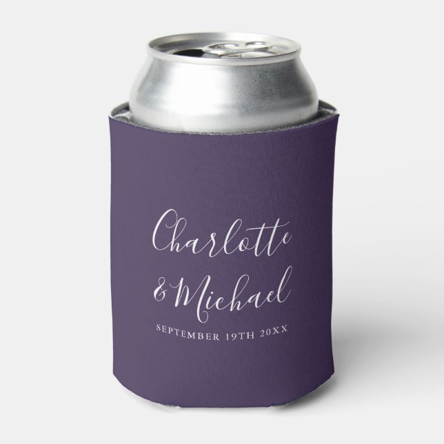 Signature Script Purple Wedding Can Cooler (Can Front)