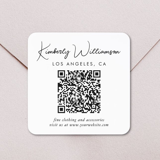 Signature Script QR Code Square Sticker (Creator Uploaded)