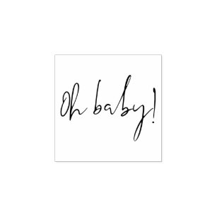Signature Script Simple Shower Oh Baby Rubber Stamp