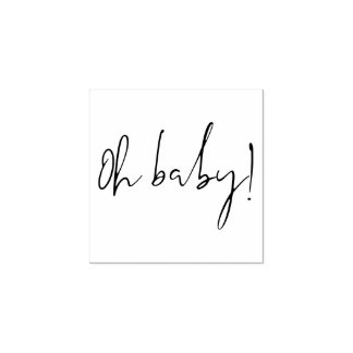 Signature Script Simple Shower Oh Baby Rubber Stamp
