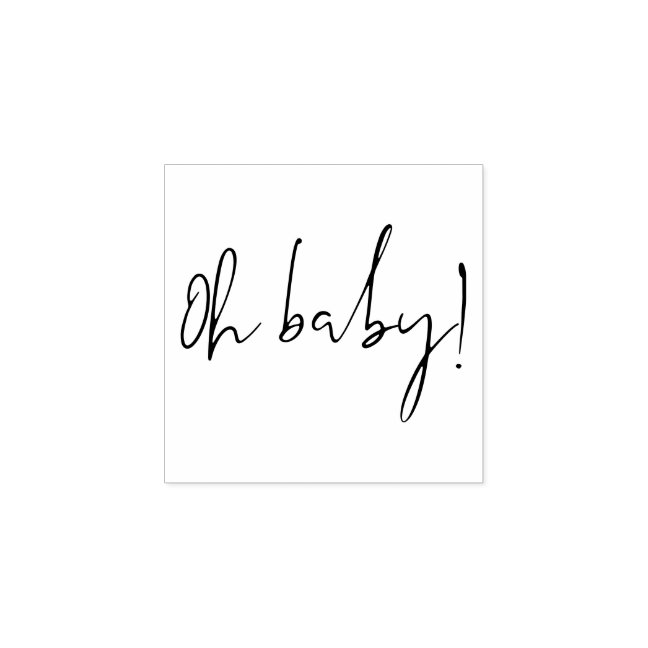 Signature Script Simple Shower Oh Baby Rubber Stamp