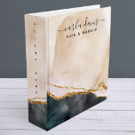 Signature Script Watercolor Pink Black Gold Marble<br><div class="desc">Elegant blush pink watercolor gold marble hand lettered style calligraphy script professional business client binder. Perfect for makeup artists,  hair stylists,  cosmetologists,  and more!</div>