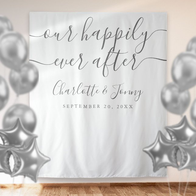 Signature Script Wedding Photo Booth Backdrop (Signature Script Wedding Photo Booth Backdrop)