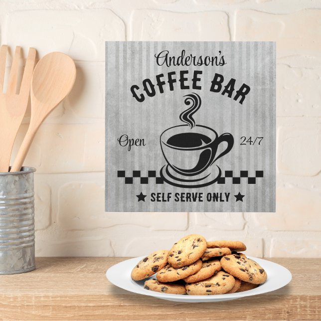Signature Self Serve Coffee Bar  Faux Canvas Print (Creator Uploaded)