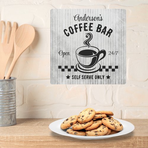 Signature Self Serve Coffee Bar Metal Print