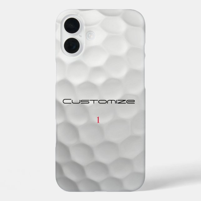 Signature Series 1 Personalized Golf Ball Gifts Case-Mate iPhone Case (Back)