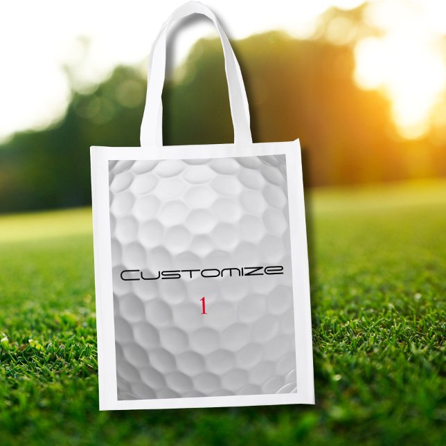 Signature Series 1 Personalized Golf Ball Gifts Grocery Bag (Creator Uploaded)