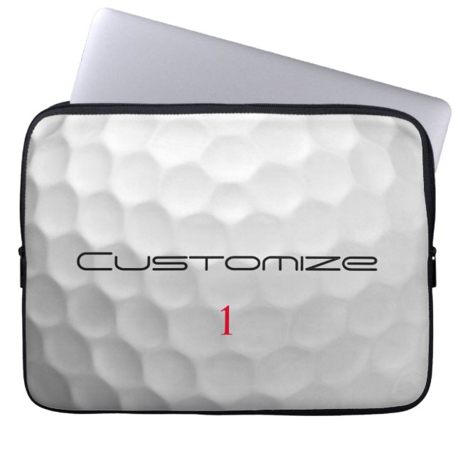 Signature Series 1 Personalized Golf Ball Gifts Laptop Sleeve (Front)
