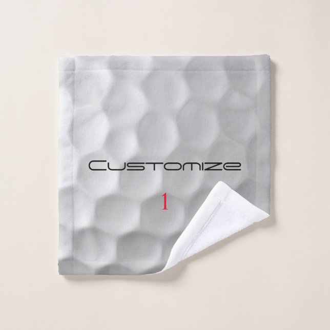Signature Series 1 Personalized Golf Ball Gifts Wash Cloth (Wash Cloth)