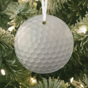 Signature Series Golf Ball Gifts Glass Ornament