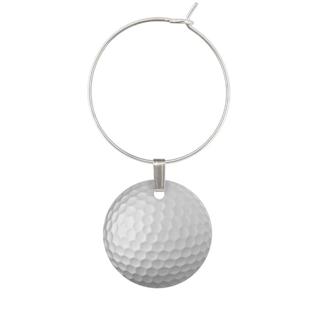 Signature Series Golf Ball Gifts Wine Charm (Front)