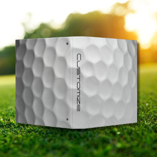 Signature Series Personalized Golf Ball Gifts 3 Ring Binder