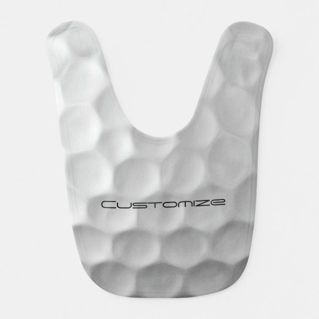 Signature Series Personalized Golf Ball Gifts Baby Bib (Front)