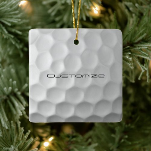 Signature Series Personalized Golf Ball Gifts Ceramic Ornament