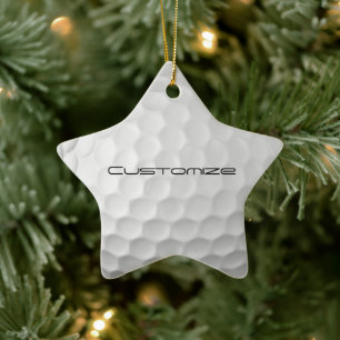 Signature Series Personalized Golf Ball Gifts Ceramic Ornament