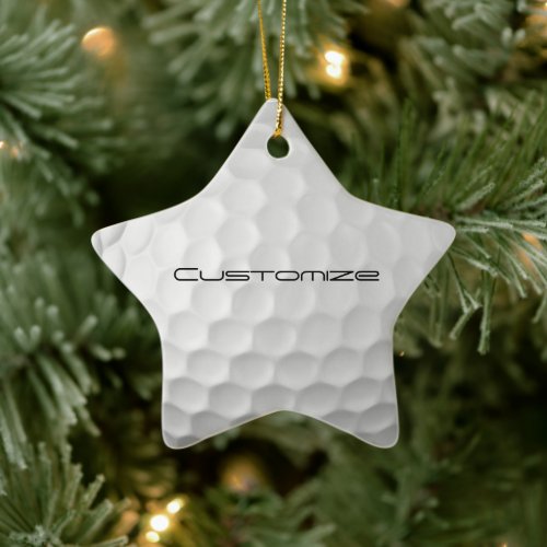Signature Series Personalized Golf Ball Gifts Ceramic Ornament