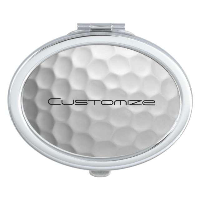 Signature Series Personalized Golf Ball Gifts Compact Mirror (Front)