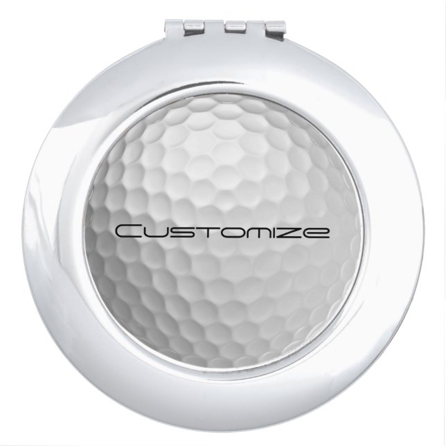 Signature Series Personalized Golf Ball Gifts Compact Mirror (Front)