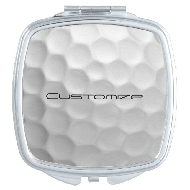 Signature Series Personalized Golf Ball Gifts Compact Mirror (Front)