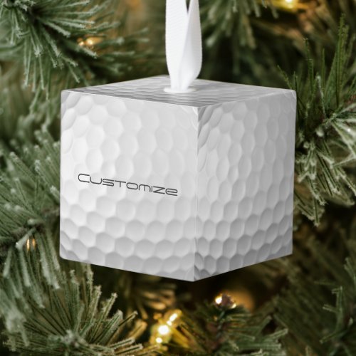 Signature Series Personalized Golf Ball Gifts Cube Ornament