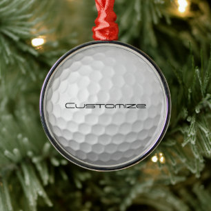 Signature Series Personalized Golf Ball Gifts Metal Ornament