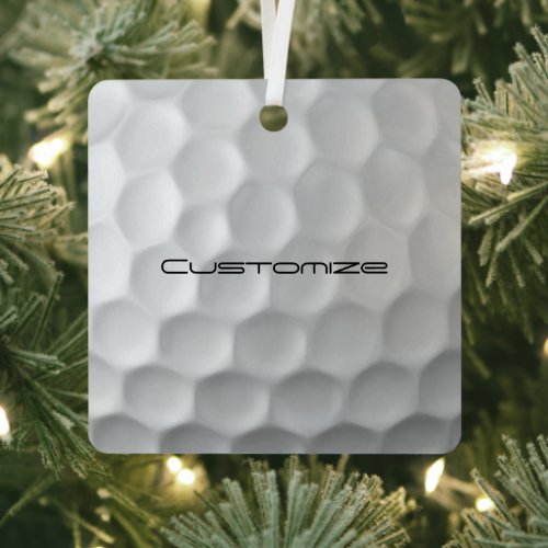 Signature Series Personalized Golf Ball Gifts Metal Ornament