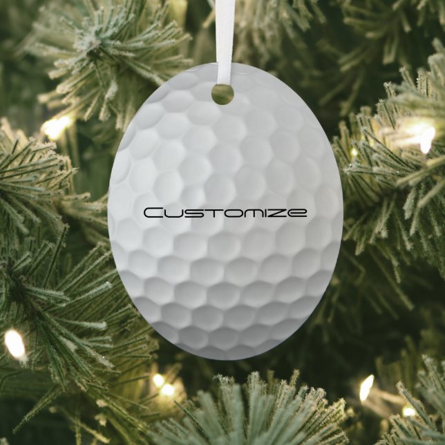 Signature Series Personalized Golf Ball Gifts Metal Ornament (Insitu)