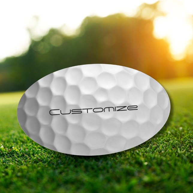Signature Series Personalized Golf Ball Gifts Oval Sticker (Creator Uploaded)