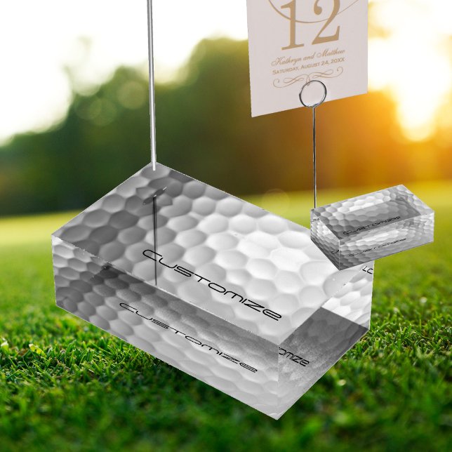 Signature Series Personalized Golf Ball Gifts Place Card Holder (Creator Uploaded)