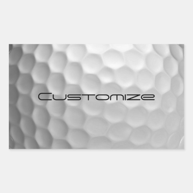 Signature Series Personalized Golf Ball Gifts Rectangular Sticker (Front)