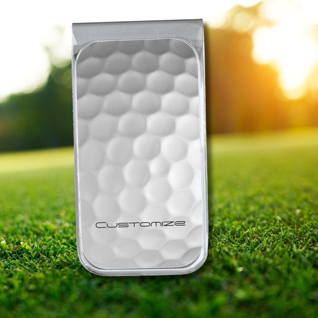 Signature Series Personalized Golf Ball Gifts Silver Finish Money Clip (Creator Uploaded)