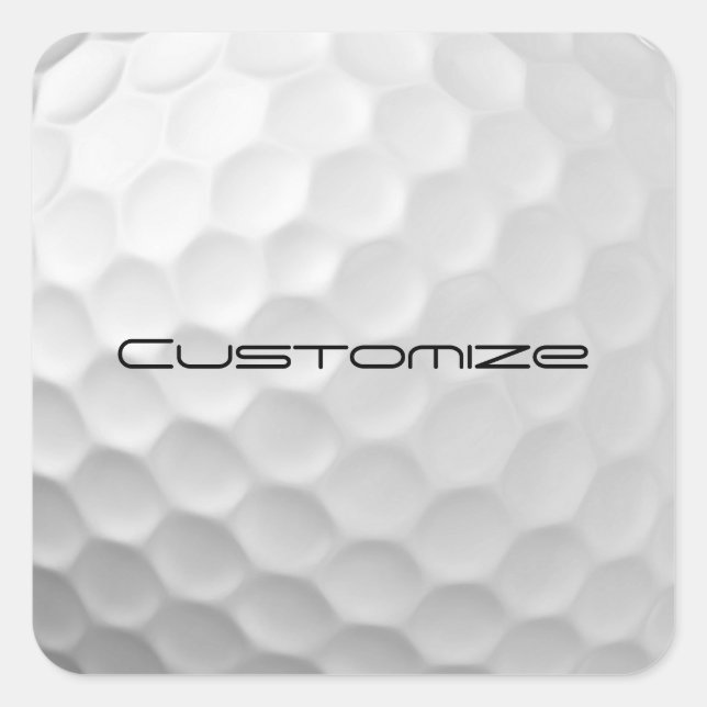 Signature Series Personalized Golf Ball Gifts Square Sticker (Front)