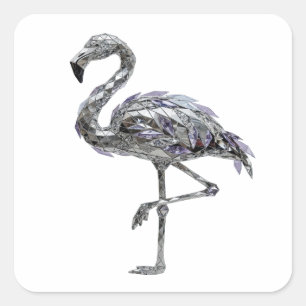 Signature Silver FLAMINGO JEWELRY Sticker Design