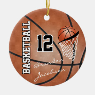 Signature Star Basketball Player Ceramic Ornament