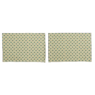 Signature Turquoise Abstract Dots Pattern Pillowcase