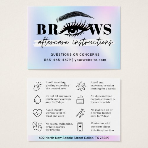 Signature UV Gloss Holographic Brows Aftercare