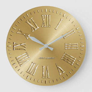 Signature Wall Clock Gold