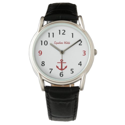 Signature Watch Anchor Black and Red