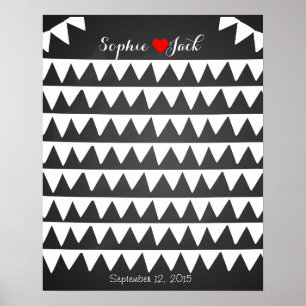 signature wedding guest book bunting flags