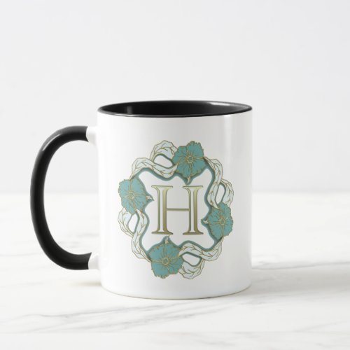  signature with the letter h mug