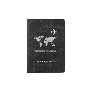 Signatures WorldMap Avion BLK Passport Holder