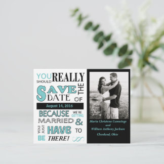 Signboard Save The Date (Blue) Announcement