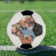 Signed 3 Photo Collage Black And White Soccer Ball at Zazzle
