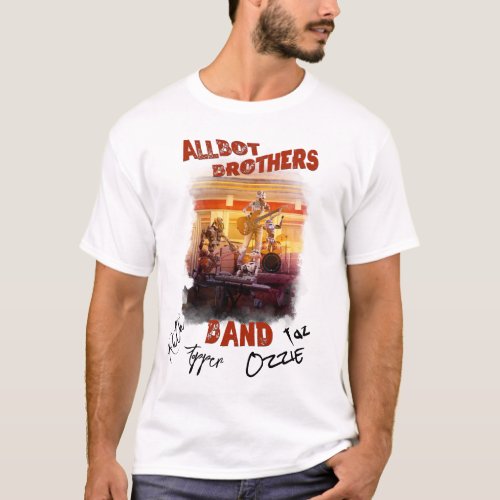 Signed Allbot Brothers Band Poster T_Shirt