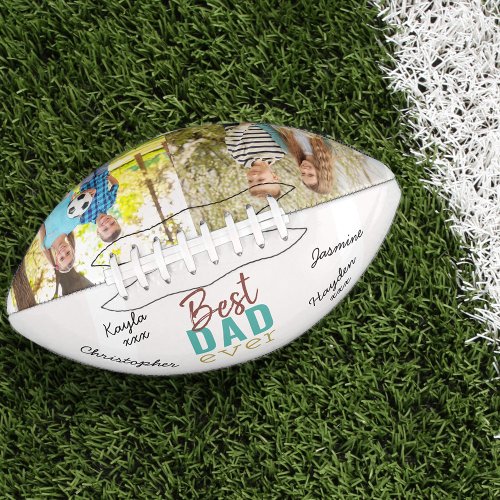 Signed Best Dad Ever 2 Photo Football