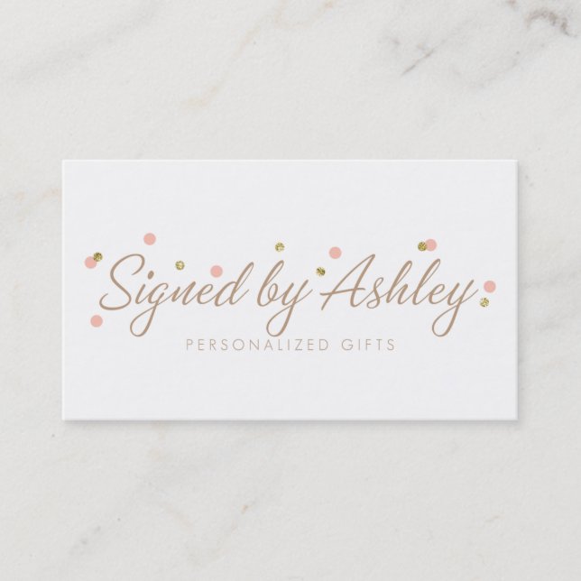 Signed by Ashley Custom Business Cards (Front)