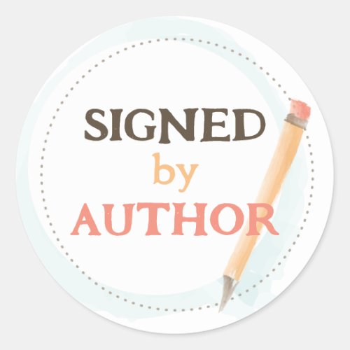 Signed By Author Sticker for Autographed Books