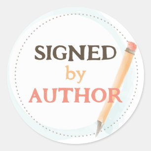 Signed By Author Sticker for Autographed Books